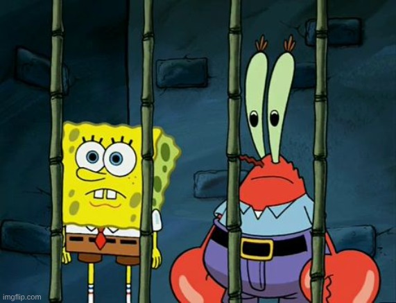 SB and MC in jail | image tagged in sb and mc in jail | made w/ Imgflip meme maker