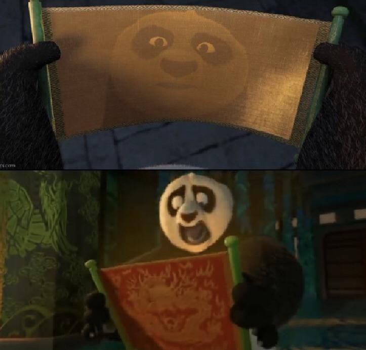 kungfu panda dragon scroll reaction Blank Meme Template