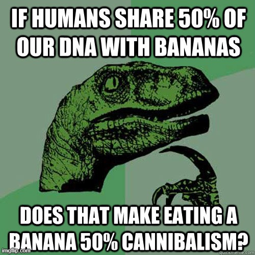 we need to stop eating bananas | image tagged in lol,repost,banana,philosoraptor | made w/ Imgflip meme maker