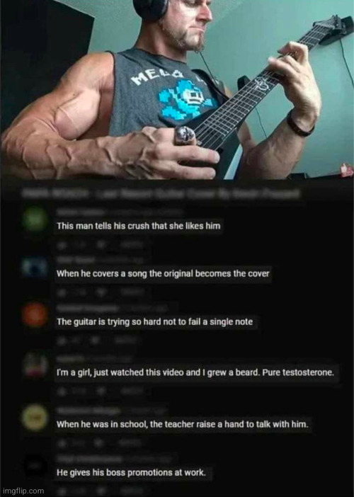 I need to be more like this guy | image tagged in guitar,giga chad | made w/ Imgflip meme maker