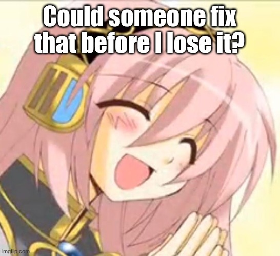 luka | Could someone fix that before I lose it? | image tagged in luka | made w/ Imgflip meme maker