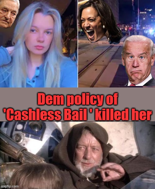DEM MAYOR Soros prosecutors & Judges Dem policies | Dem policy of 'Cashless Bail ' killed her | image tagged in memes,these aren't the droids you were looking for | made w/ Imgflip meme maker