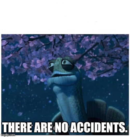 My time has come | THERE ARE NO ACCIDENTS. | image tagged in my time has come | made w/ Imgflip meme maker