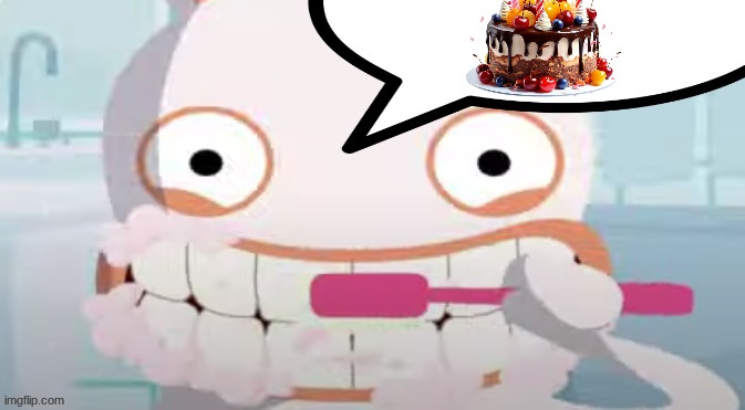 Cartoon Rabbid Brushing teeth | image tagged in cartoon rabbid brushing teeth | made w/ Imgflip meme maker