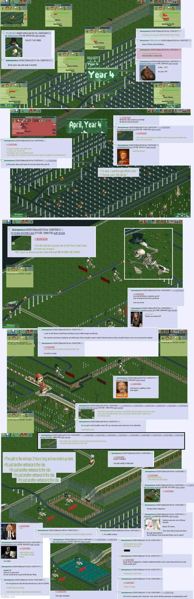 Mr Bones' Wild Ride | image tagged in rollercoaster tycoon,roller coaster,amusement park,mr bones wild ride | made w/ Imgflip meme maker