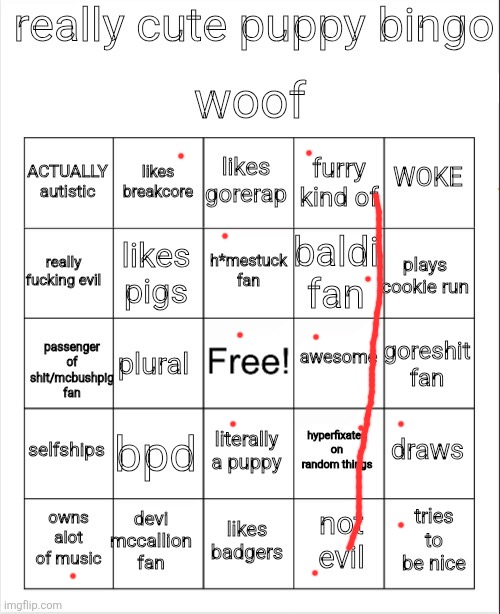 out of spite to photosphere | image tagged in dog bingo | made w/ Imgflip meme maker