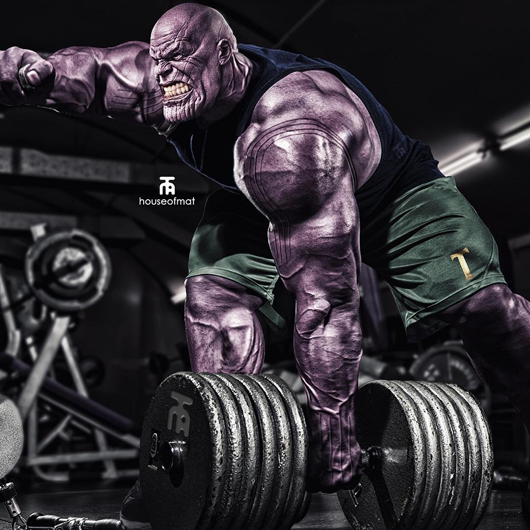 thanos lifting weights Blank Meme Template