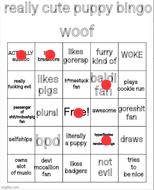 dog bingo | image tagged in dog bingo | made w/ Imgflip meme maker