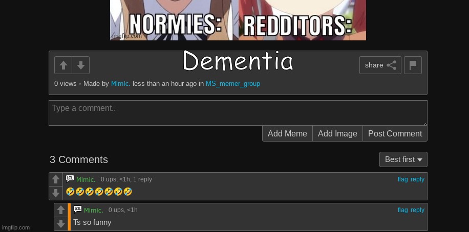 Dementia | made w/ Imgflip meme maker