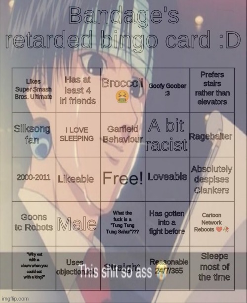 image tagged in bingo card | made w/ Imgflip meme maker