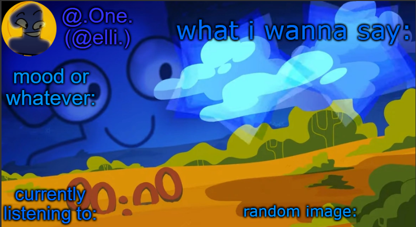 High Quality elli's One template Blank Meme Template