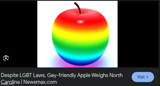 this implies that regular apples are hostile to gay people | made w/ Imgflip meme maker