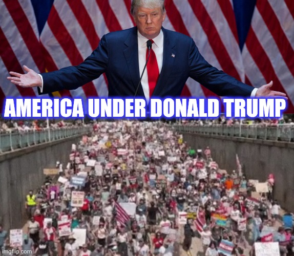 AMERICA UNDER DONALD TRUMP | image tagged in donald trump | made w/ Imgflip meme maker