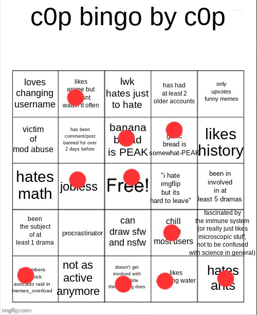 cro I hate history and love math | image tagged in c0p bingo | made w/ Imgflip meme maker