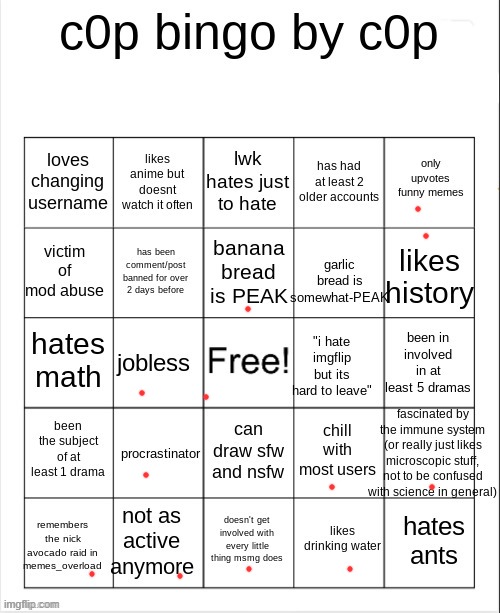 garlic bread is the PEAK OF PEAK | image tagged in c0p bingo | made w/ Imgflip meme maker