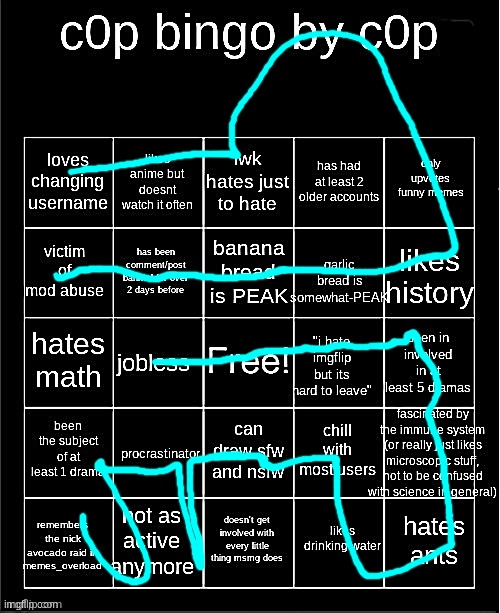 Nick Kerr | image tagged in c0p bingo | made w/ Imgflip meme maker