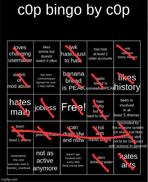 they just like me fr (ion know their gender) | image tagged in c0p bingo | made w/ Imgflip meme maker