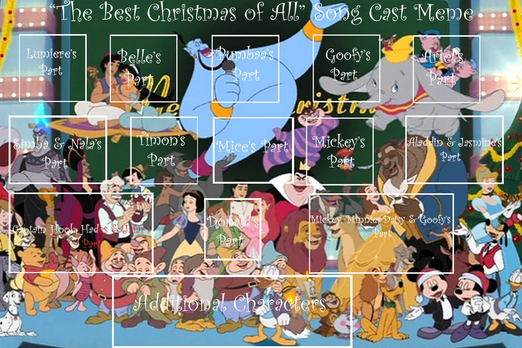 The Best Christmas of All Song Cast Meme (Blank) Blank Meme Template