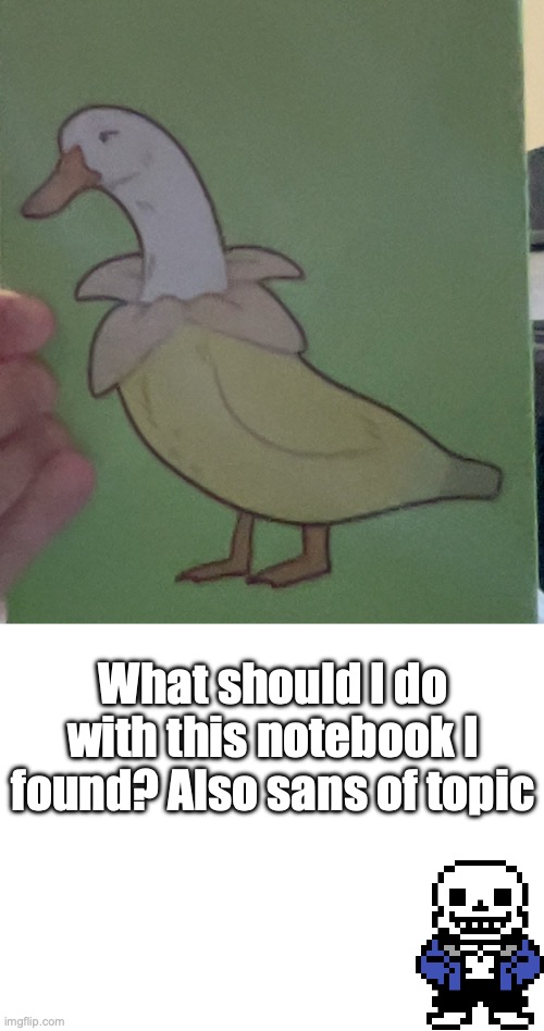 if yall don't tell me I'll prolly do something stupid with it | What should I do with this notebook I found? Also sans of topic | image tagged in blank white template | made w/ Imgflip meme maker
