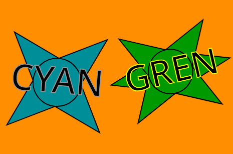 High Quality CYAN and GREN Blank Meme Template