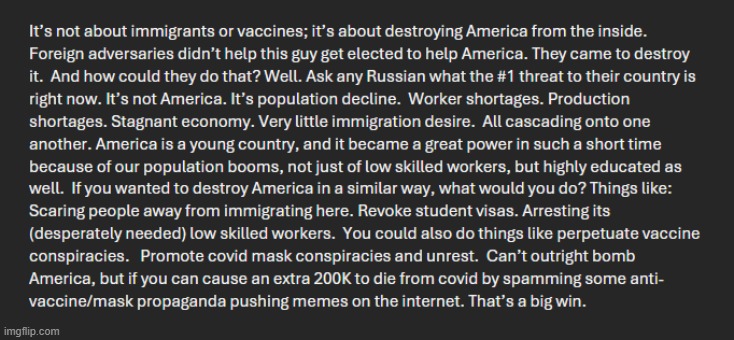 Lots of words + MAGA = No Bueno | image tagged in trump,maga,russia,america,decline | made w/ Imgflip meme maker