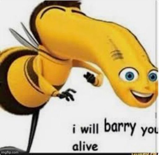 I will barry you alive | image tagged in i will barry you alive | made w/ Imgflip meme maker