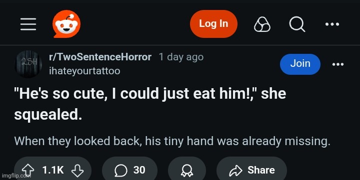 r/twosentencehorror | made w/ Imgflip meme maker