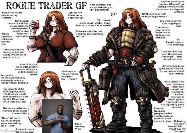 Warhammer 40k gfs until i get mod (thought i would give up, huh?) | image tagged in warhammer40k,girlfriends,until i get mod | made w/ Imgflip meme maker