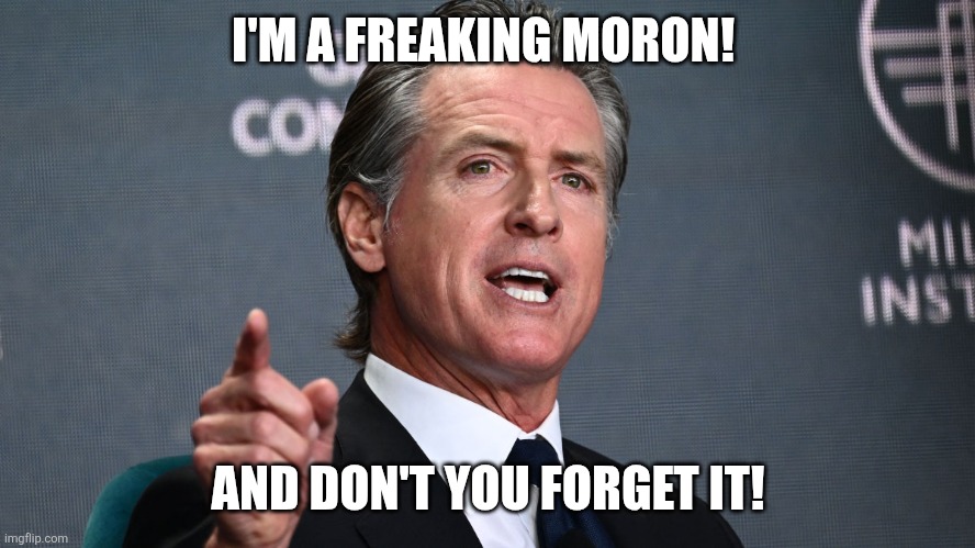 Mr. Moron | I'M A FREAKING MORON! AND DON'T YOU FORGET IT! | image tagged in california,trump,democrats,communist socialist | made w/ Imgflip meme maker