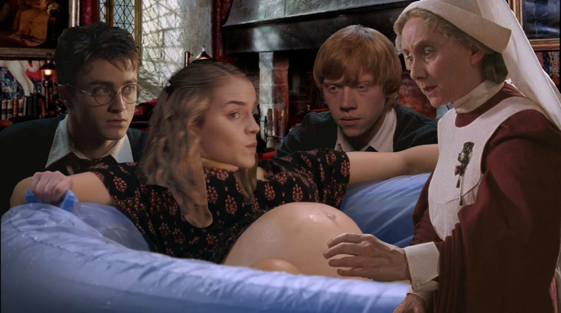 Hermione Giving Birth Blank Meme Template