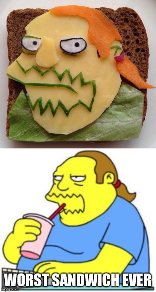 Worst ever | WORST SANDWICH EVER | image tagged in comic book guy worst ever,worst,sandwich,bad pun,stupid memes | made w/ Imgflip meme maker