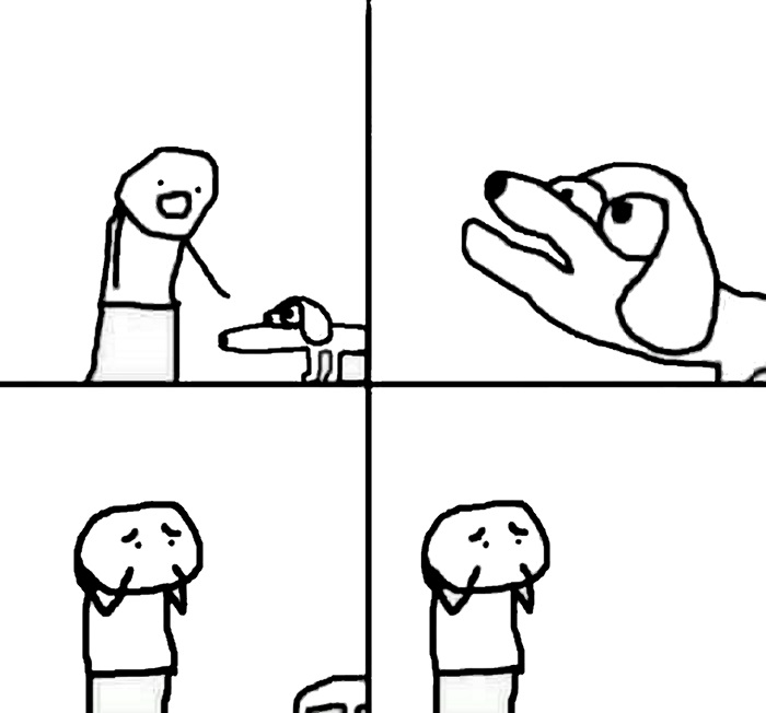 Retarded dog Blank Meme Template