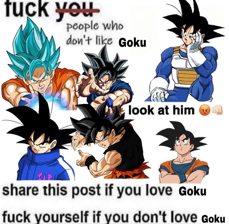 Share if you love Goku Blank Meme Template