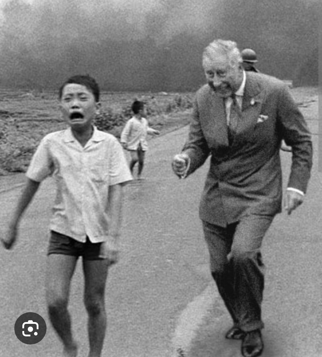 Prince Philip chasing boy Blank Meme Template