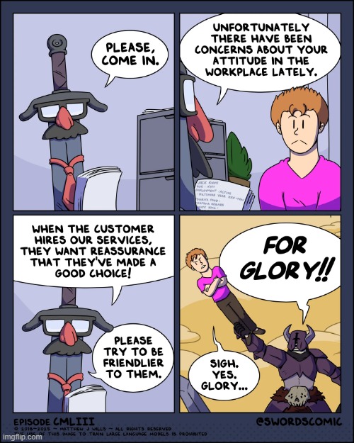 image tagged in swords,office,customer service,knight,sword,human | made w/ Imgflip meme maker