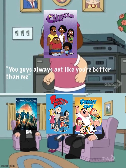 Meg family guy you always act you are better than me | image tagged in meg family guy you always act you are better than me | made w/ Imgflip meme maker
