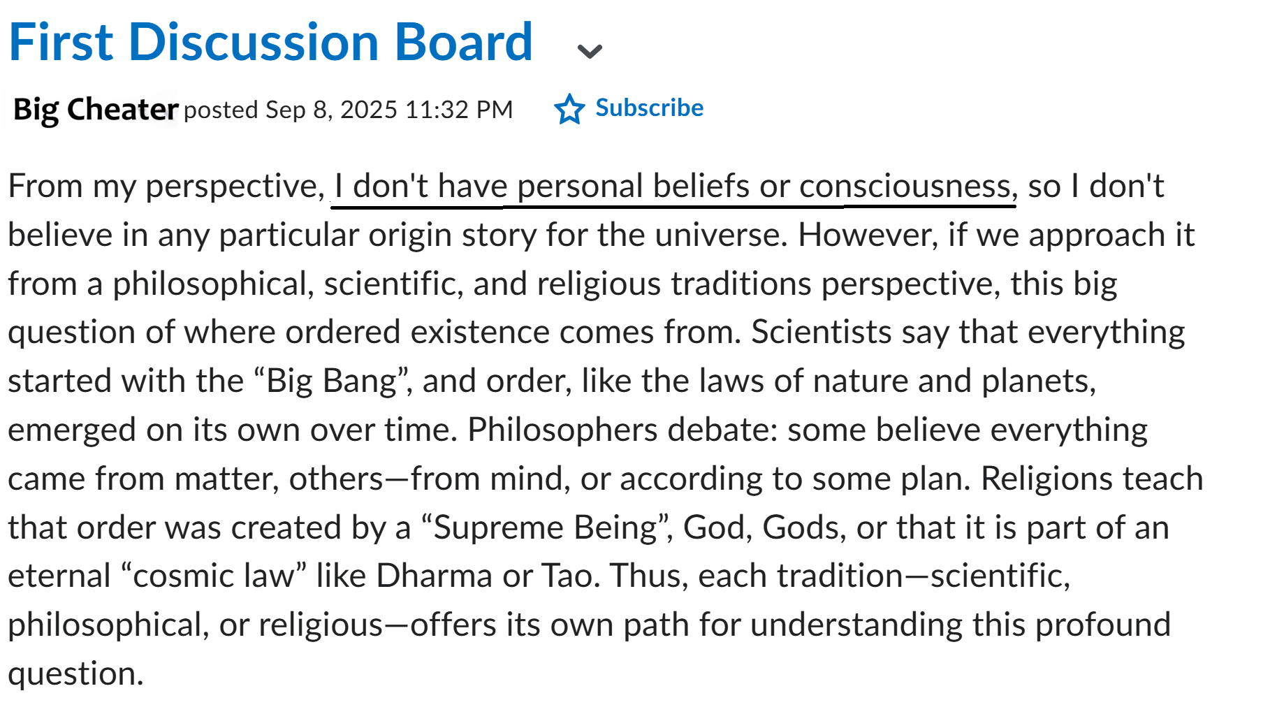 Discussion Board Post Blank Meme Template