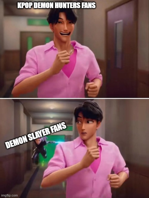 wich do you like better ( in the comments0 | KPOP DEMON HUNTERS FANS; DEMON SLAYER FANS | image tagged in jinu runing | made w/ Imgflip meme maker