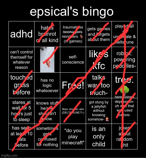 epsical's bingo | image tagged in epsical's bingo | made w/ Imgflip meme maker