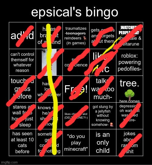 epsical's bingo | WATCHED PEOPLE PLAY | image tagged in epsical's bingo | made w/ Imgflip meme maker
