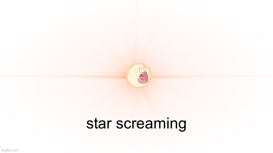 yee | star screaming | image tagged in yellow lens flare | made w/ Imgflip meme maker