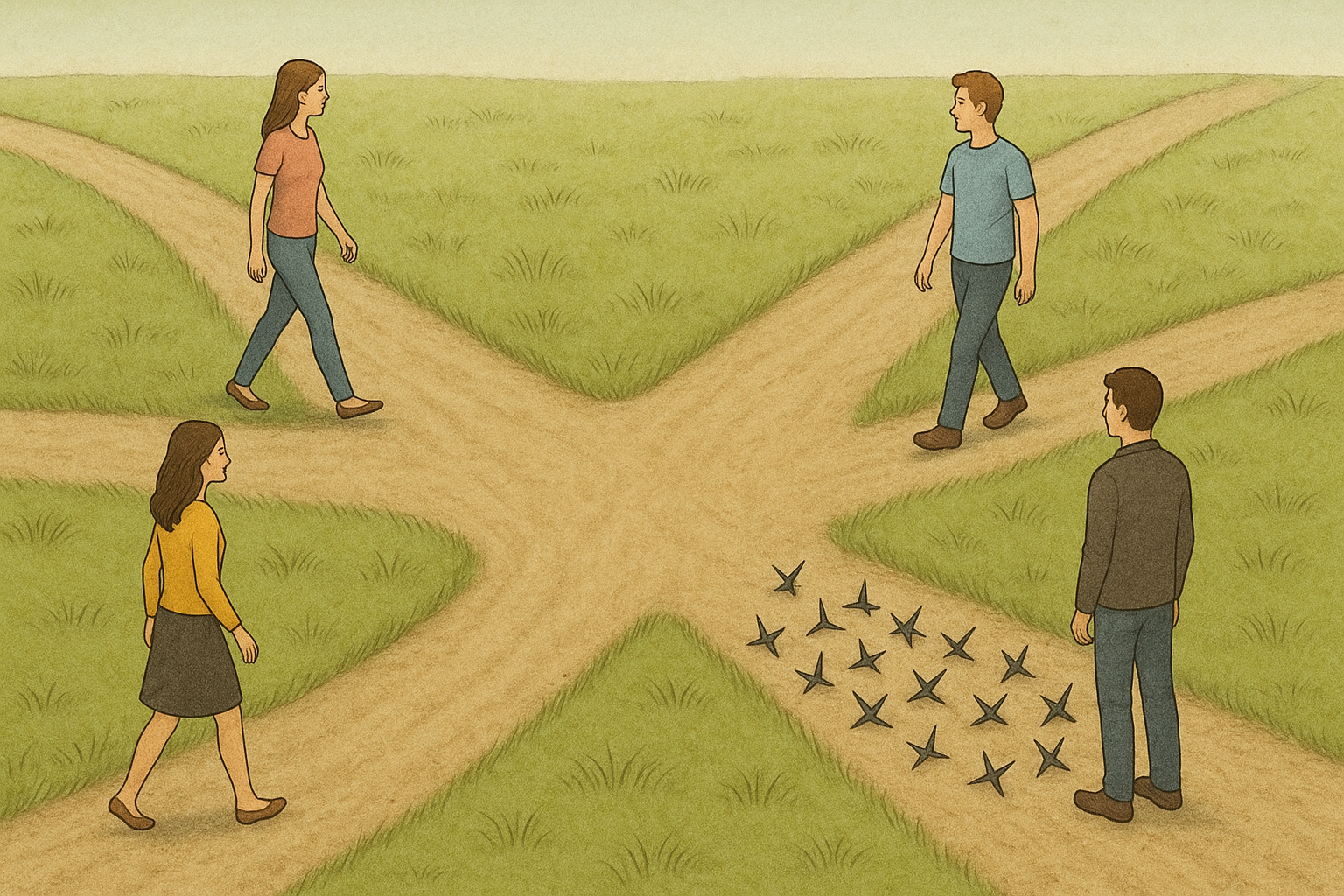 caltrops road Blank Meme Template