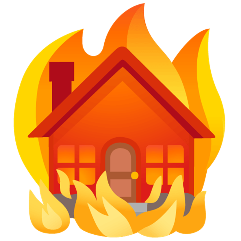 House Burning Blank Meme Template