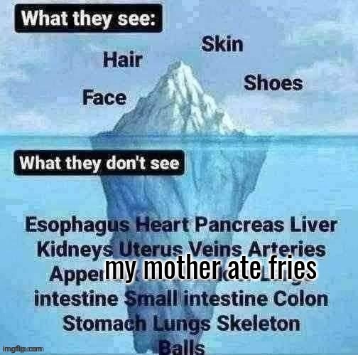 my mother ate fries | made w/ Imgflip meme maker