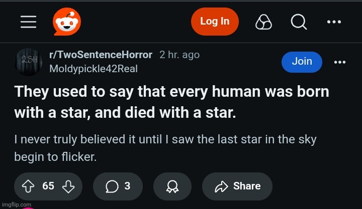 r/twosentencehorror | made w/ Imgflip meme maker