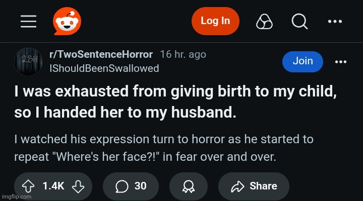 r/twosentencehorror | made w/ Imgflip meme maker