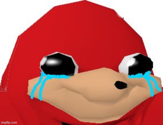 image tagged in crying ugandan knuckles transparent | made w/ Imgflip meme maker