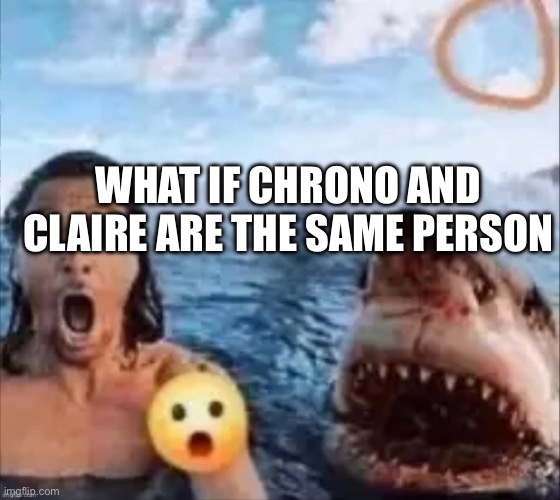 Shark | WHAT IF CHRONO AND CLAIRE ARE THE SAME PERSON | image tagged in shark | made w/ Imgflip meme maker