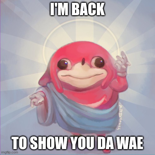 I'M BACK TO SHOW YOU DA WAE | image tagged in do you know da wae | made w/ Imgflip meme maker
