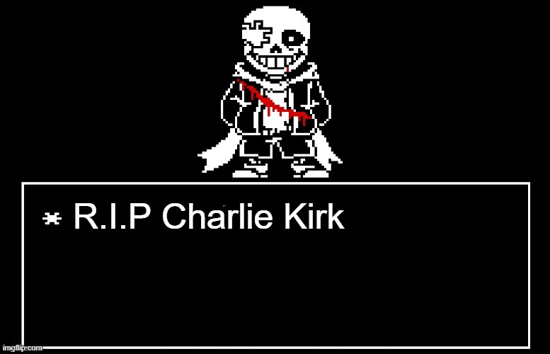 This sucks. Why did Charlie need to die? | R.I.P Charlie Kirk | image tagged in geno sans | made w/ Imgflip meme maker